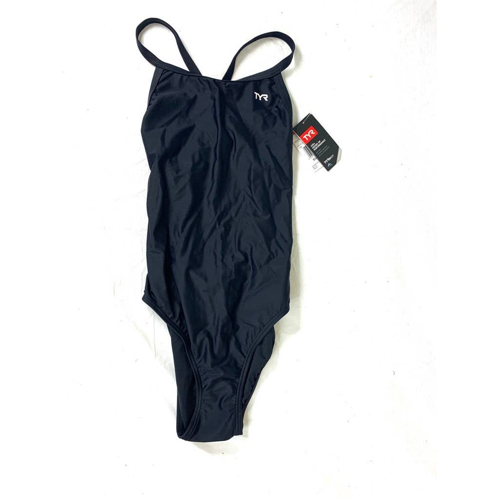 TYR Swimsuit One Piece NEW With Tags Size 34 Medium UPF 50+ Black - Picture 3 of 8